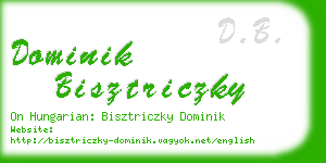 dominik bisztriczky business card